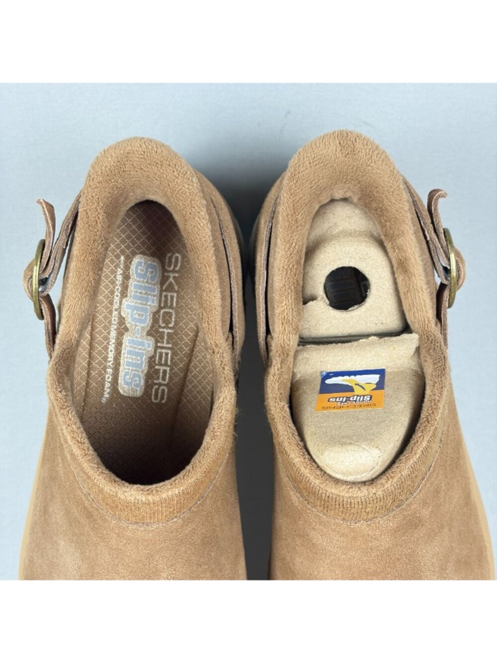Skechers Slip-Ins Easy Going Modern Time Suede Shoes Womens 10 Tan Slip On - Picture 7 of 10